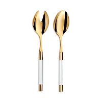 Capdeco Zoe Gold Tone Salad Servers