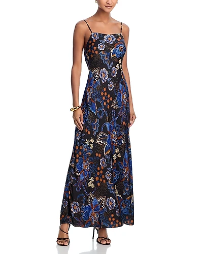 Farm Rio Snakes Bouquet Maxi Slip Dress
