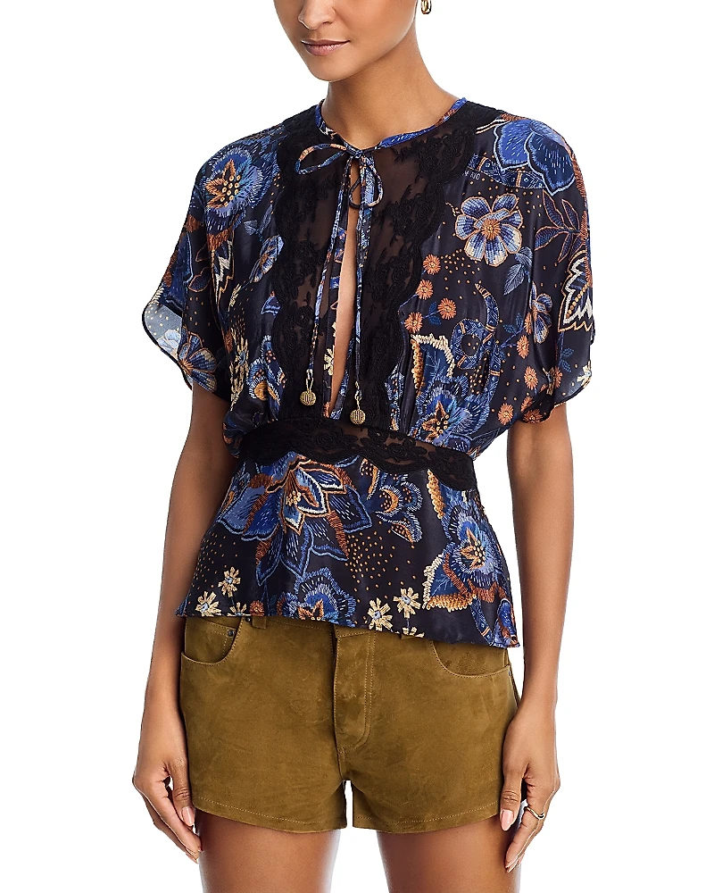 Farm Rio Snakes Bouquet Blouse