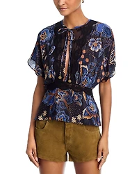 Farm Rio Snakes Bouquet Blouse