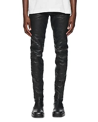 Purple Brand Black Patent Leather Film Skinny Jeans