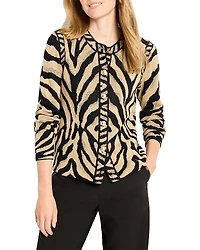 Nic+Zoe Animal Jacquard Cardigan