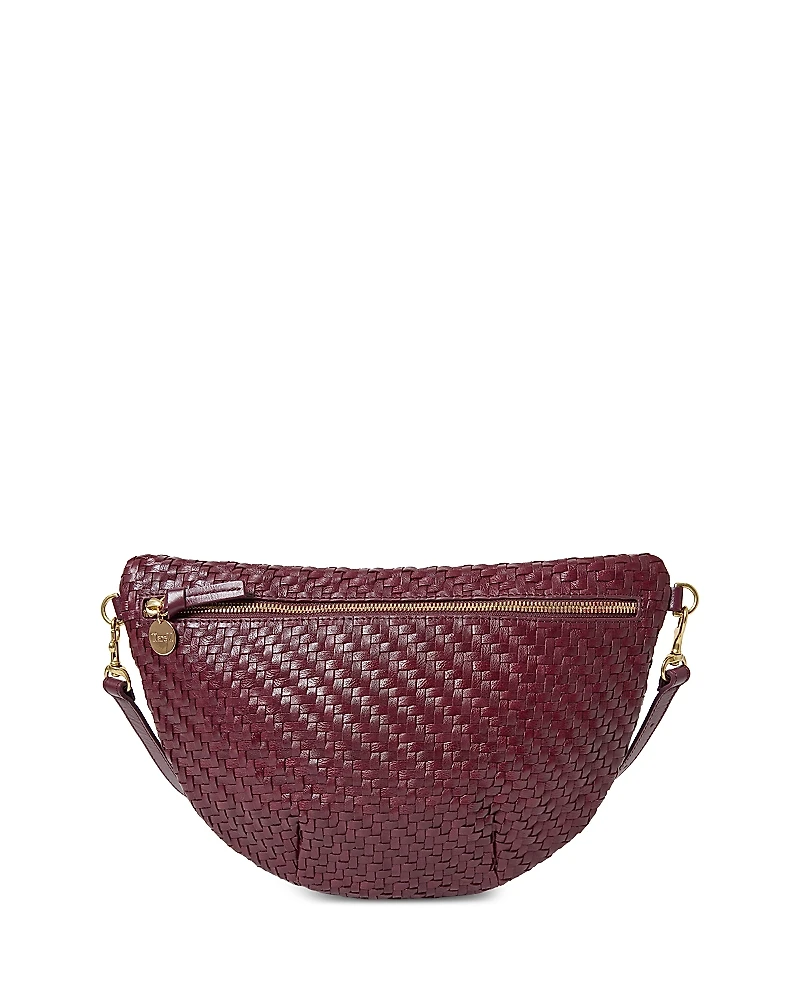 Clare V. Grande Woven Zig Zag Leather Fanny Pack