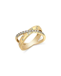 Bloomingdale's Fine Collection Diamond Crossover Ring