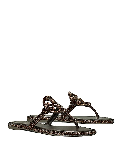 Tory Burch Women's Miller Knotted Crystal Sandal