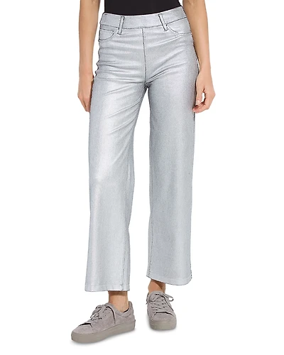 Lysse Coated High Rise Ankle Wide Leg Jeans