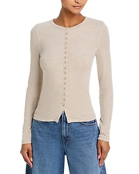 Frame The Rib Splay Cardigan Sweater