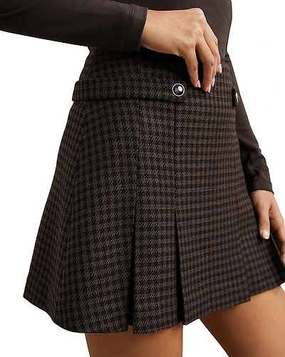 Reiss Elle Check Mini Skirt