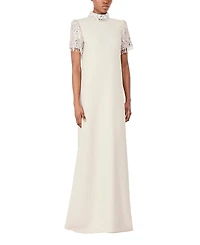 Jenny Packham Edie Sequin-Embellished High-Neck Maxi Dress