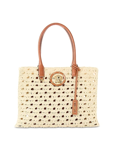 Versace La Medusa Crocheted Tote