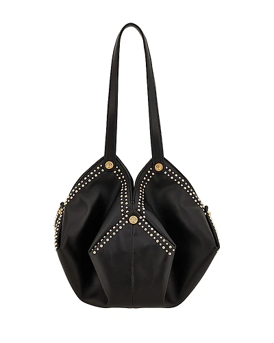 Versace Protea Studded Leather Shoulder Bag