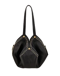 Versace Protea Studded Leather Shoulder Bag