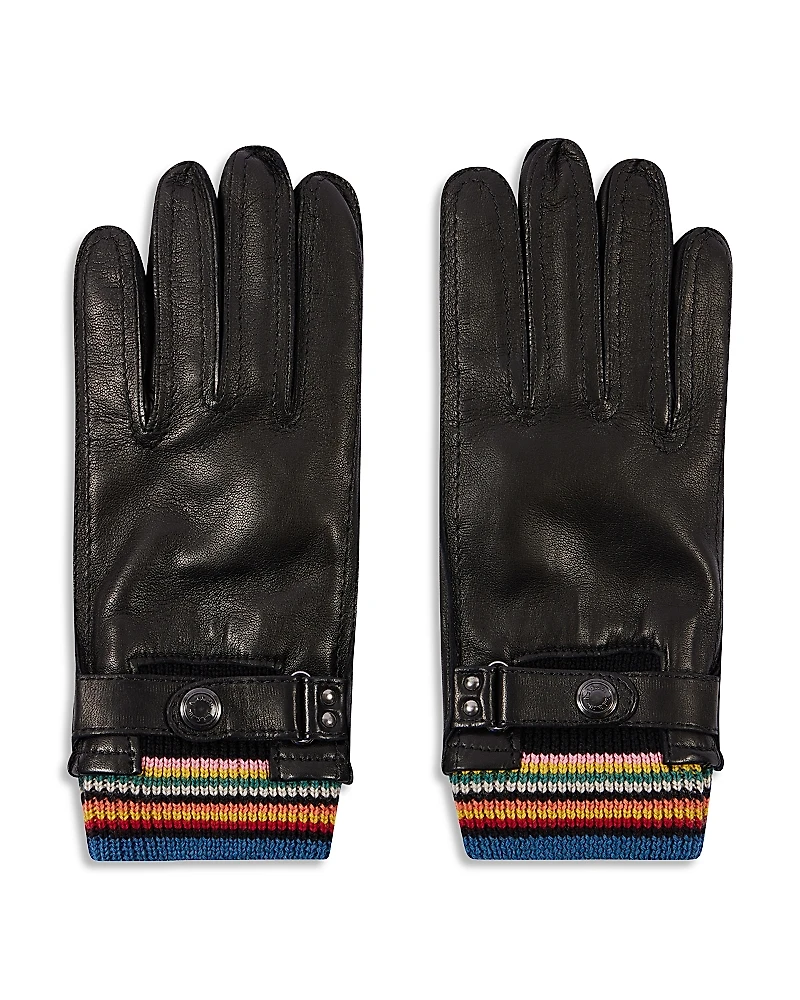 Paul Smith Striped Cuff Gloves