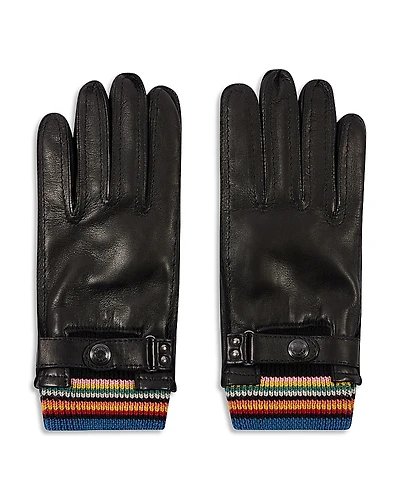 Paul Smith Striped Cuff Gloves