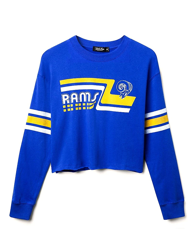 Junk Food Clothing Women's Nfl Los Angeles Rams Retro Crop Fleece