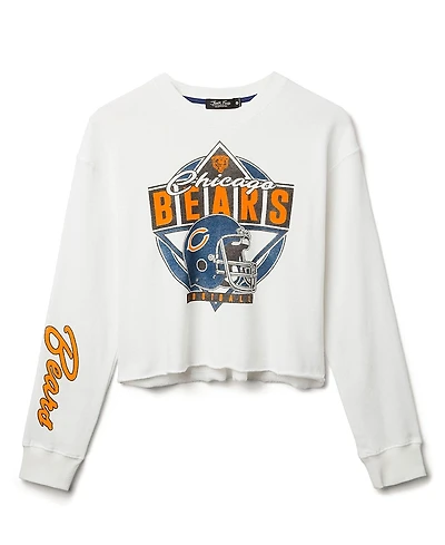 Junk Food Clothing Women's Nfl Chicago Bears Helmet Crop Fleece