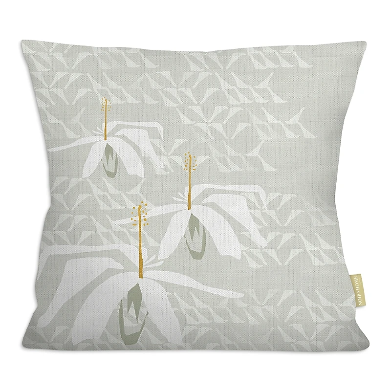 Noho Home Koki'o Ke'oke'o Square Pillow Cover