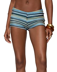 Edikted Zigzag Stripe Shorts