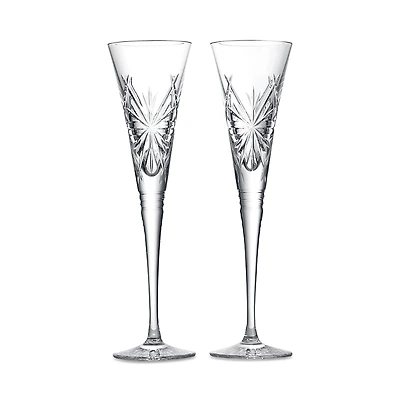 Waterford Winter Wonders Snowflakes Champagne Flutes, Set of 2