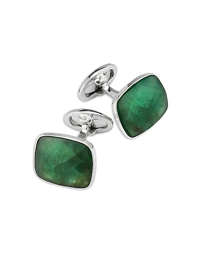 Jan Leslie Emerald Cufflinks