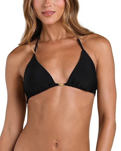 L'Agence Kristin Solid Triangle Slider Bra Bikini Top