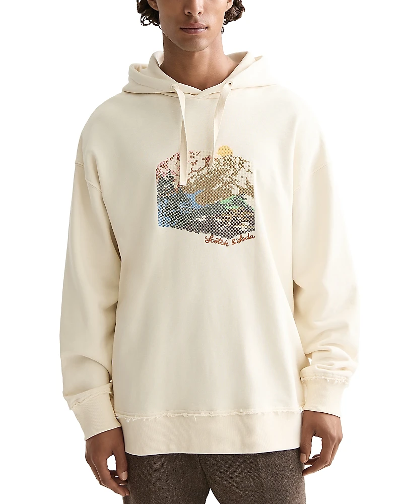Scotch & Soda Relaxed Fit Embroidered Hoodie