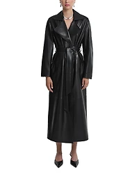 Nour Hammour Kasha Leather Belted Coat
