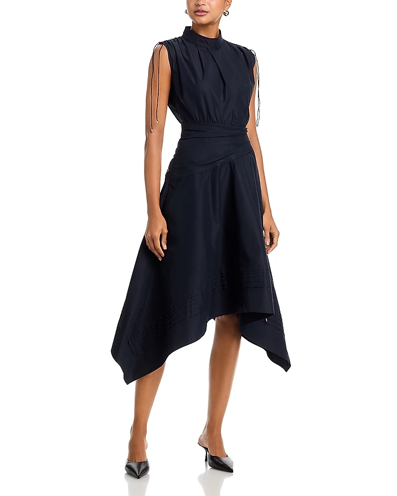 3.1 Phillip Lim Ruched Handkerchief Hem Dress