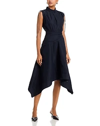 3.1 Phillip Lim Ruched Handkerchief Hem Dress