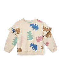 Mon Coeur Unisex Recycled Cotton Autumn Ruffle Sweatshirt - Baby, Little Kid