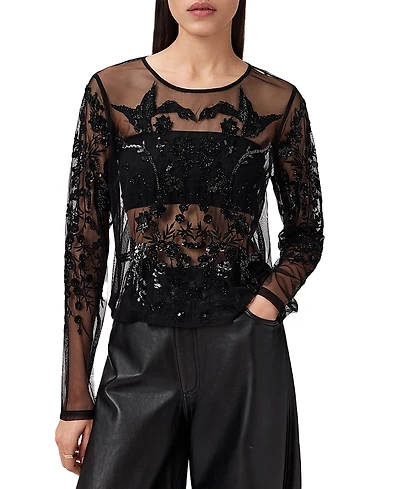 Allsaints Greta Embellished Top