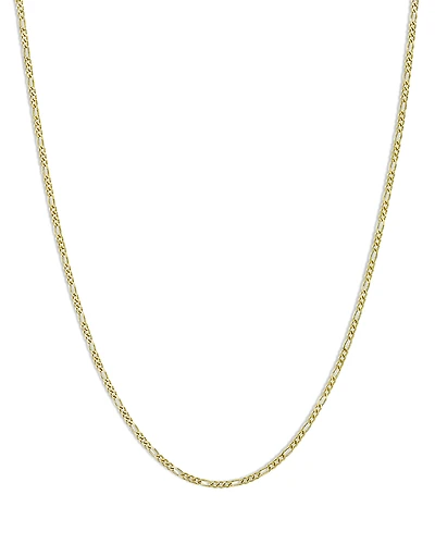 Zoe Lev 14K Yellow Gold Fine Figaro Link Chain Necklace, 18