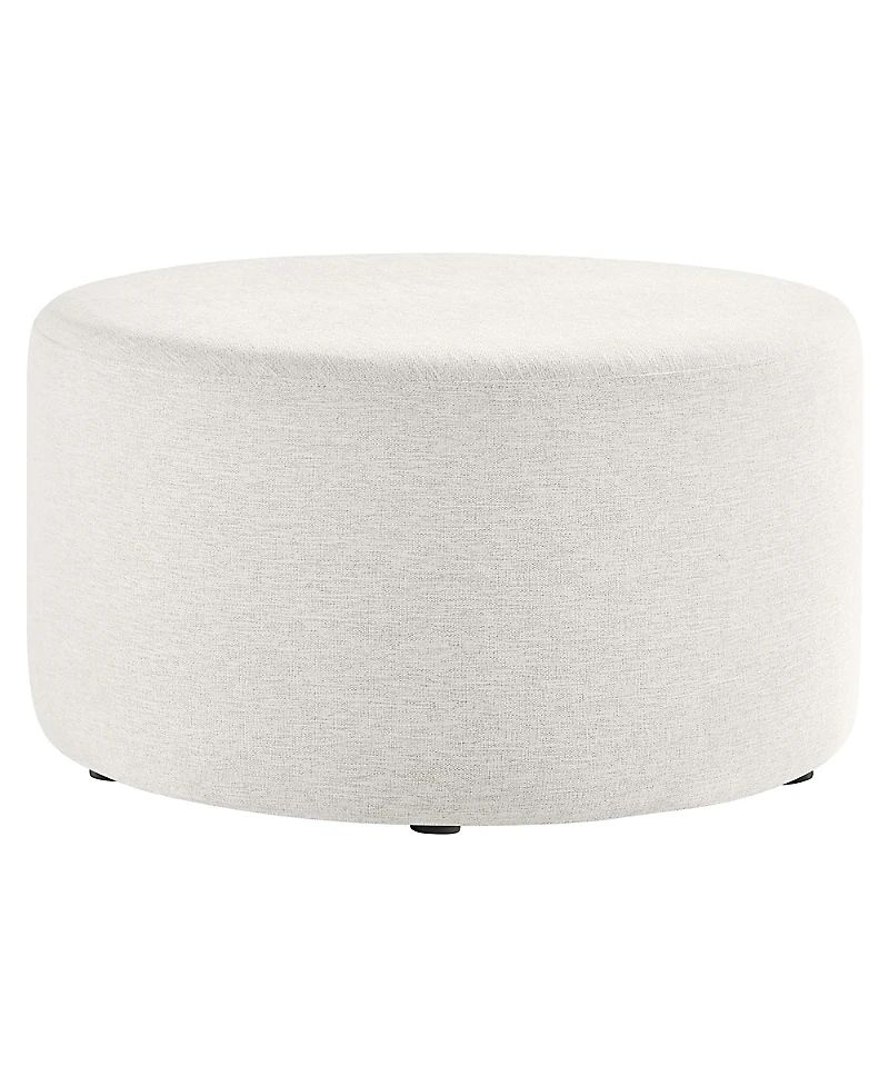 Modway Callum Large 29" Round Woven Heathered Fabric Upholstered Ottoman