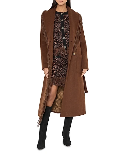 Milly Wyatt Fringe Trim Coat