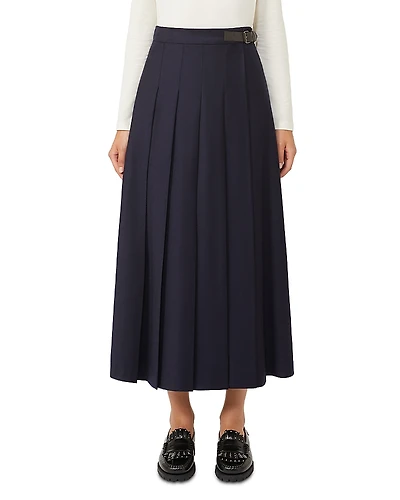 Weekend Max Mara Fastoso Wool Blend Flannel Wrap Skirt
