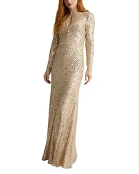 St. John Stretch Sequin Paillette Gown