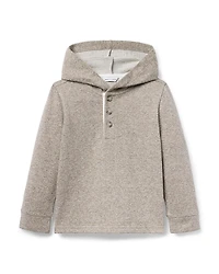 Janie and Jack Boys' Herringbone Hooded Sweatshirt - Little Kid, Big Kid