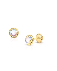 Tiny Blessings Children's 14K Gold Enchanted Light Studs Girls' Screw Back Earrings