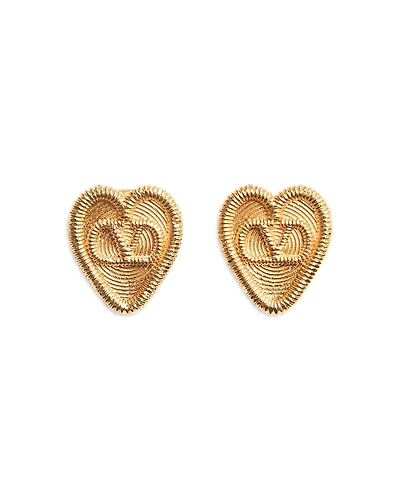 Valentino Garavani Logo Heart Earrings