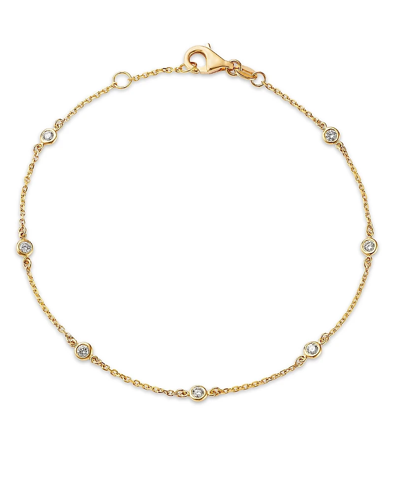 Bloomingdale's Fine Collection Diamond Bezel Station Bracelet