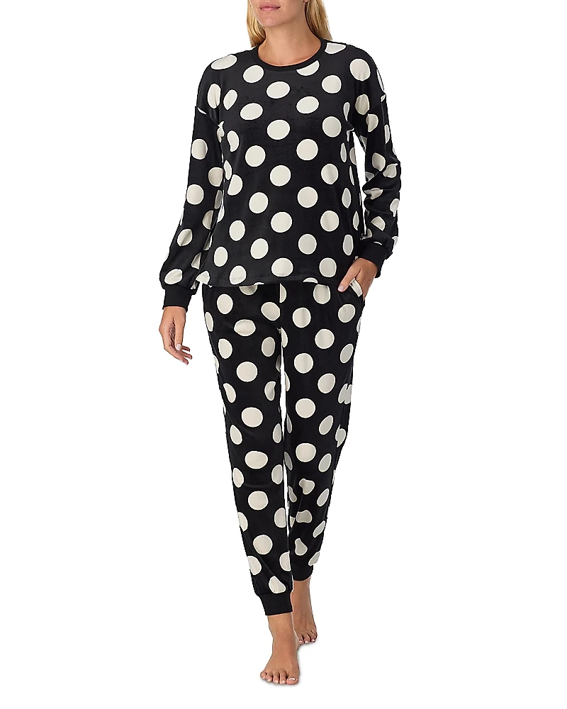 kate spade new york Dot Print Long Pajama Set