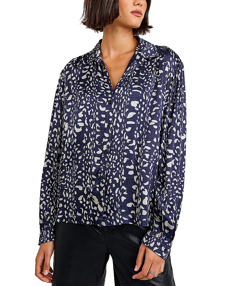 Bella Dahl Smocked Shoulder Textured Blouse