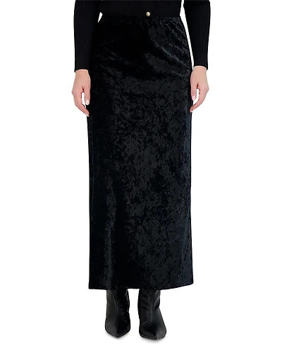 Point Velvet Straight Skirt