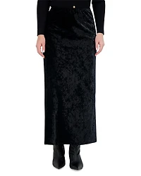 Point Velvet Straight Skirt