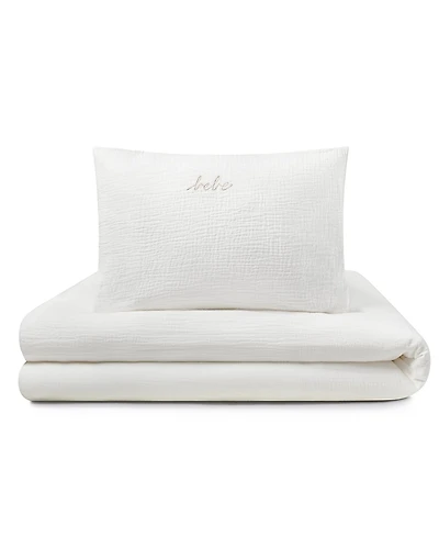 Domani Home Gauze 3 Piece White Crib Set