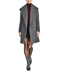 Sentaler Mid Length Shawl Collar Wrap Coat