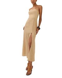 ViX Paula Hermanny Bianca Linen & Cotton Midi Dress