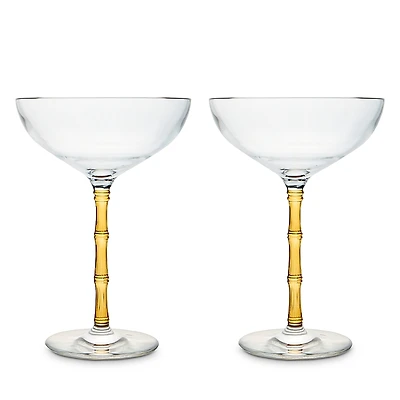 La DoubleJ Bamboo Coupe Glass, Set of 2