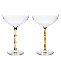 La DoubleJ Bamboo Coupe Glass, Set of 2