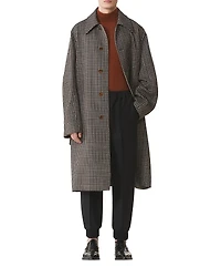 Lanvin Checked Wool Car Coat